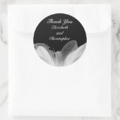 Witte veren dank u Sticker (Tas)