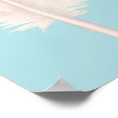 Witte veren en tekst poster (Hoek)