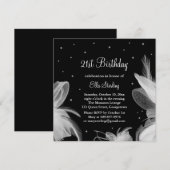 Witte veren in de uitnodiging voor de avond van de (Voorkant / Achterkant)