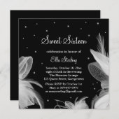 Witte veren in de uitnodiging voor de avond van de (Voorkant / Achterkant)