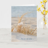 witte veren in strandgras kaart (Gele Bloem)