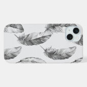 Witte Veren iPhone Hoesje (Achterkant horizontaal)