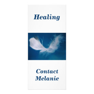 Witte veren kunst - symbool van zuiverheid en onsc reclamekaart