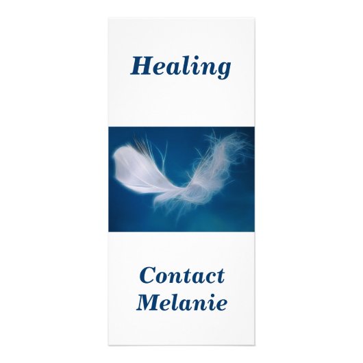 Witte veren kunst - symbool van zuiverheid en onsc reclamekaart (Voorkant)