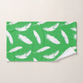 Witte veren op Jade Green Bad Handdoek (Handdoek)