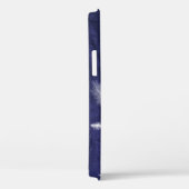 Witte veren op paars leer Case-Mate iPhone case (Achterkant / Rechts)