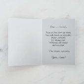 Witte veren van de vleugel van een engel, condolea kaart (Binnen)