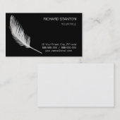 Witte veren visitekaartje (Voorkant / Achterkant)