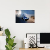 Witte veren zeilen poster (Thuiskantoor)