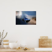 Witte veren zeilen poster (Keuken)