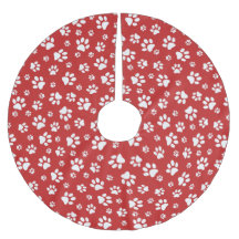 Witte verf bedrukt kerstboomrok