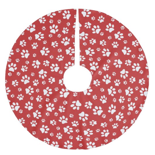 Witte verf bedrukt kerstboomrok kerstboom rok (Voorkant)