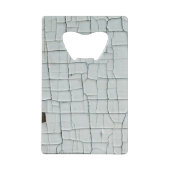 Witte verf, in cache geplaatst en gehakt creditkaart flessenopener (Voorkant)