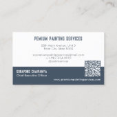 Witte verf Roller Paint Services Blauwe Strip Visitekaartje (Achterkant)