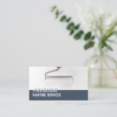 Witte verf Roller Paint Services Blauwe Strip Visitekaartje (Staand voorkant)