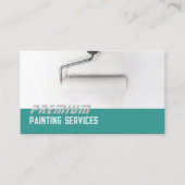 Witte verf Roller Paint Services Groene Strip Visitekaartje (Voorkant)