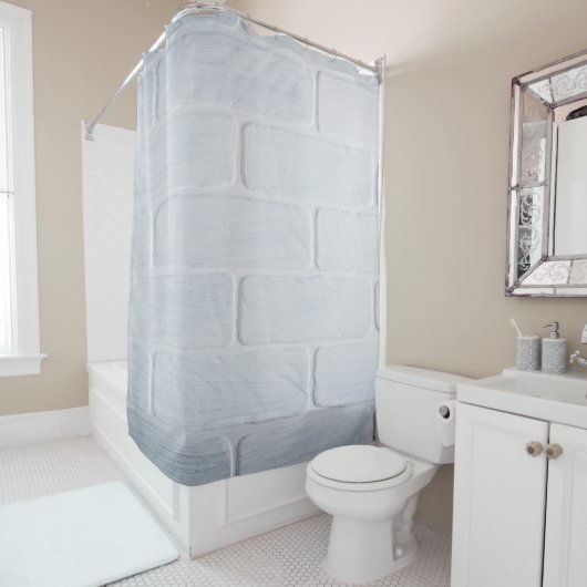 Witte verf van bakstenen van textuur douchegordijn (In situ)