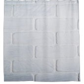 Witte verf van bakstenen van textuur douchegordijn (Voorkant)