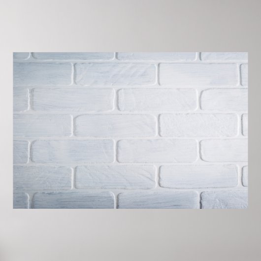 Witte verf van bakstenen van textuur poster (Voorkant)