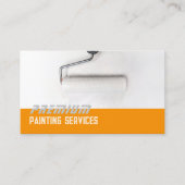 Witte verfroller verfdiensten Sinaasappels strip Visitekaartje (Voorkant)