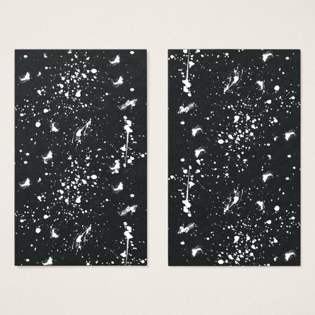 Witte verfspat Graphic Stain Witte inksplat Visitekaartje (Voorkant /achterkant)