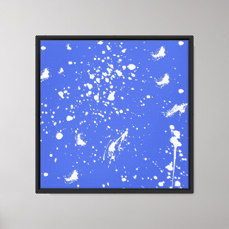 Witte verfspat Graphic Vlek Witte inksplat Canvas Afdruk