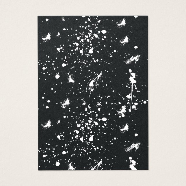 Witte verfspat Graphic Vlek Witte inksplat Visitekaartje (Voorkant)
