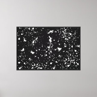 Witte verfspat Graphic Vlek Witte Inktspat Canvas Afdruk