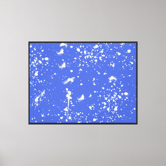 Witte verfspat Graphic Vlek Witte Inktspat Canvas Afdruk
