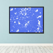 Witte verfspat Graphic Vlek Witte Inktspat Canvas Afdruk (Insitu (Houten vloer))