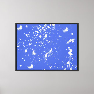 Witte verfspat Graphic Vlek Witte Inktspat Canvas Afdruk