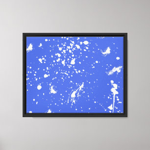 Witte verfspat Graphic Vlek Witte Inktspat Canvas Afdruk