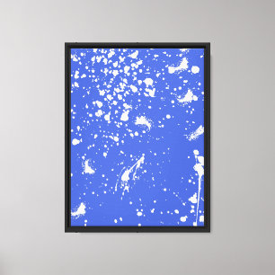 Witte verfspat Graphic Vlek Witte Inktspat Canvas Afdruk
