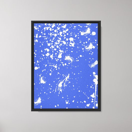 Witte verfspat Graphic Vlek Witte Inktspat Canvas Afdruk (Voorkant)