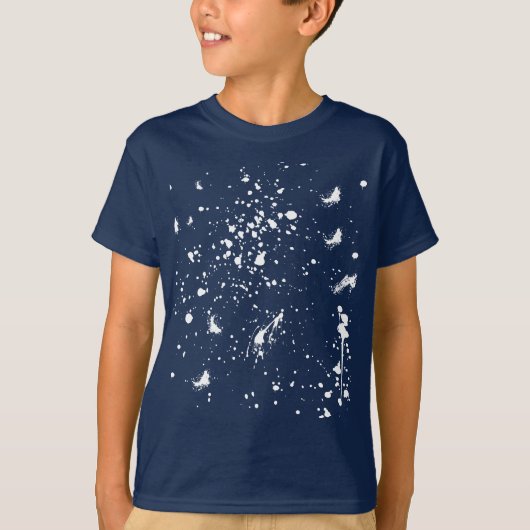 Witte verfspat Graphic Vlek Witte Inktspat T-shirt (Voorkant)