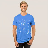 Witte verfspat Graphic Vlek Witte Inktspat Tri-Blend Shirt (Voorkant volledig)