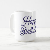 Witte Verjaardag Koffiemok (Voorkant links)