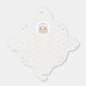 Witte verjaardag met kleine duvel bedankdoosjes (Uitgevouwen)