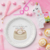 Witte verjaardag met kleine duvel papieren bordje (Feest)