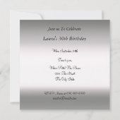 Witte verjaardagsfeest uitnodiging (Achterkant)