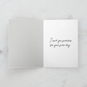 Witte Verjaardagskat op wit tapijt Kaart (Binnen)