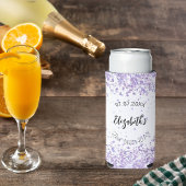 Witte verjaardagsviolet confetti seltzer blikjeskoeler