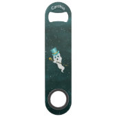 Witte verkleuring Ghost Night Sky Pet Skull Cane Speed Flessenopener (Voorkant)