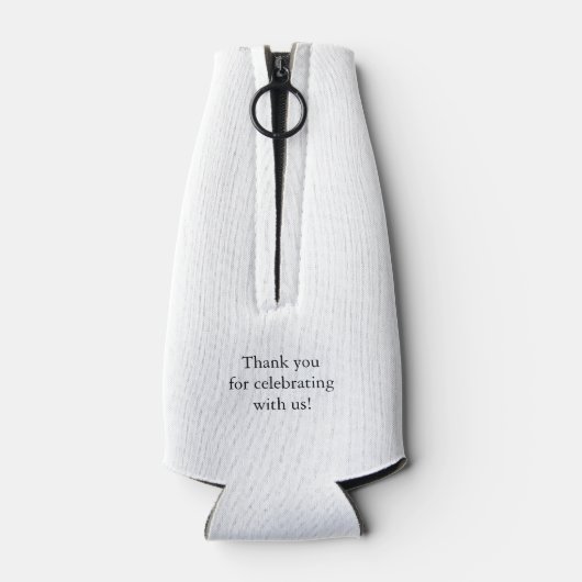 Witte Verlovingsfeest Fotofles Koeler (Achterkant)