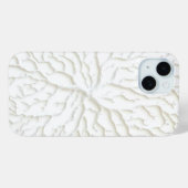 Witte vertakkingsstructuur iPhone Hoesje Minimaal (Achterkant (horizontaal))