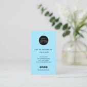 Witte verticale aangepaste logo moderne profession visitekaartje (Staand voorkant)