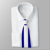 Witte verticale streep op Navy Blue Stropdas (Gebonden)