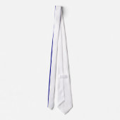 Witte verticale streep op Navy Blue Stropdas (Achterkant)