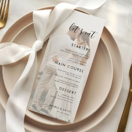 Witte Vervaagde Foto Vervagende Overlay Let's Eat  Menu