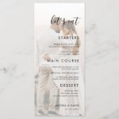 Witte Vervaagde Foto Vervagende Overlay Let's Eat Menu (Voorkant)